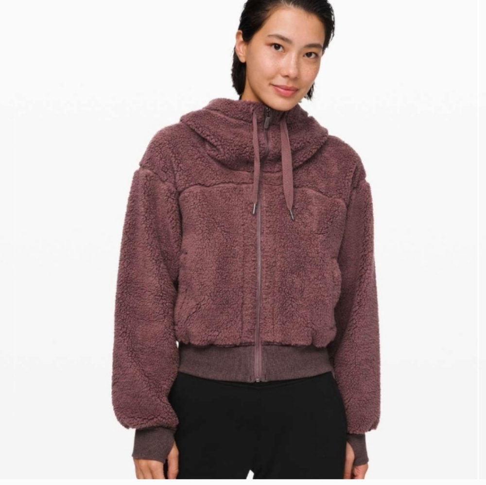 lululemon athletica Plush Hooded Zip Jacket in Mauve